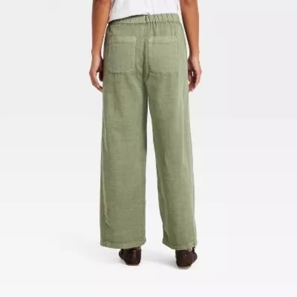 Universal Thread High-Rise Regular Fit Ankle Pull-On Pants Green Size S - Picture 2 of 3